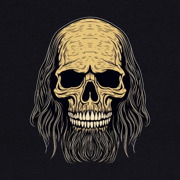 Skull with Beard by Merchgard